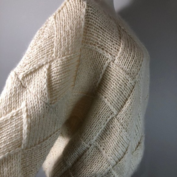 Vintage Lautremont Hand-knit Wool Blend Sweater - Picture 3 of 7